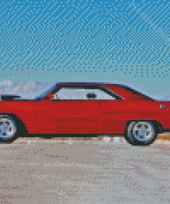 Red 1969 Dodge Dart Diamond Painting Art