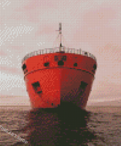 Red Ship Prow Diamond Painting Art