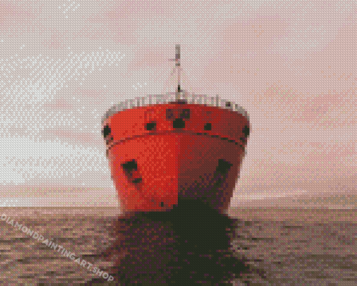 Red Ship Prow Diamond Painting Art