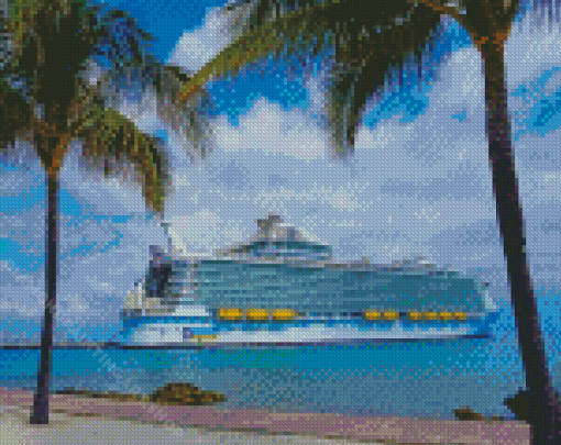 Royal Caribbean Cruise Ship Diamond Painting Art