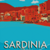 Sardinia Vintage Poster Diamond Painting Art