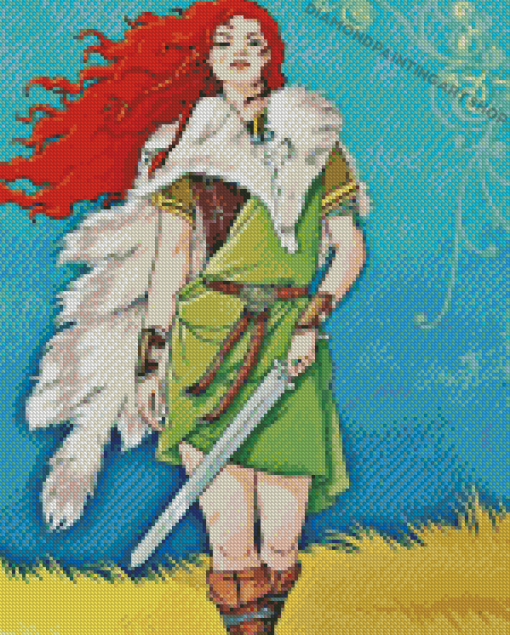 Scottish Female Warrior Diamond Painting Art