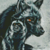 Silver Fox Mother And Baby Diamond Painting Art