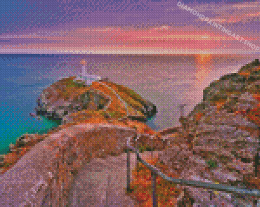 South Stack Island At Sunset Diamond Painting Art