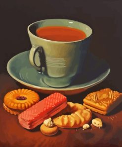 Tea And Biscuits Diamond Painting Art