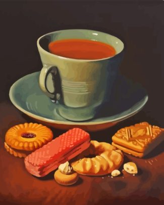 Tea And Biscuits Diamond Painting Art