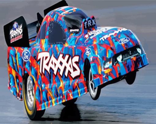 Texas Funny Car Drag Racing Diamond Painting Art