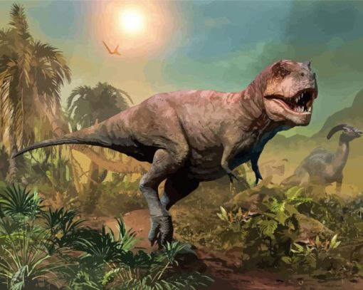 Tyrannosaurus Dinosaur Diamond Painting Art