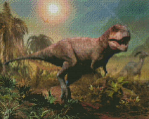 Tyrannosaurus Dinosaur Diamond Painting Art