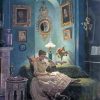 Woman Relaxing On A Chaise lounge Diamond Painting Art