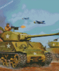 Ww2 Tank Diamond Painting Art