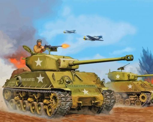 Ww2 Tank Diamond Painting Art