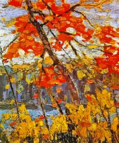 Abstract Autumn Foliage Tom Thomson Diamond Painting Art