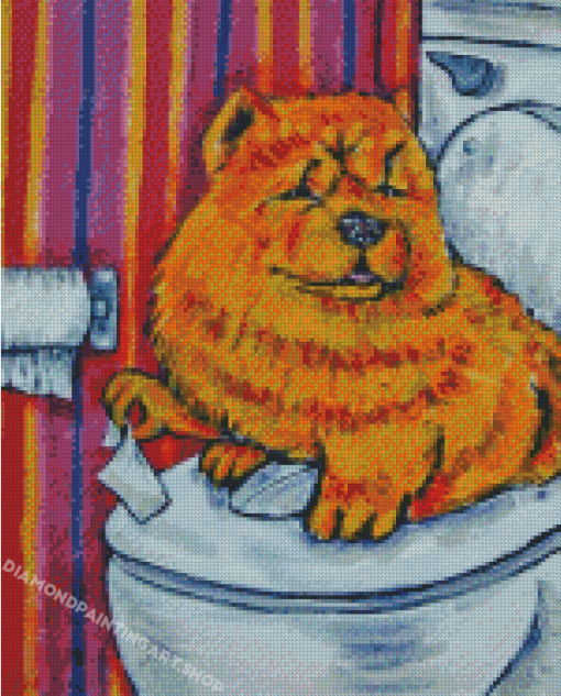 Aesthetic Chow Chow Dog Diamond Painting Art