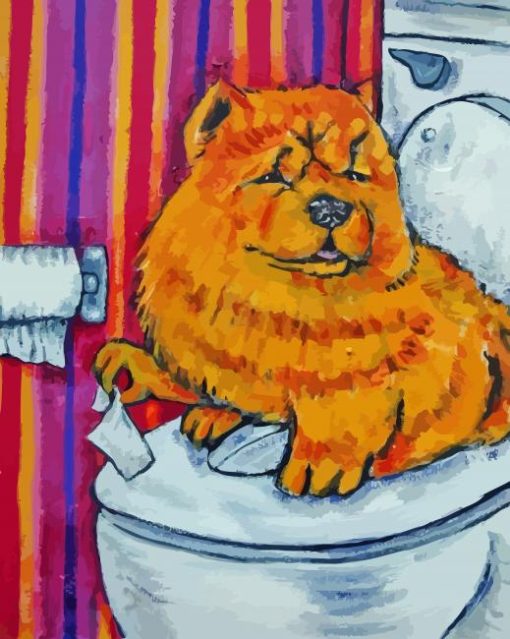 Aesthetic Chow Chow Dog Diamond Painting Art