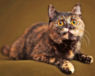 Aesthetic Tortoiseshell Cat Diamond Painting Art
