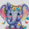 Aesthetic Cute Elephant Diamond Painting Art