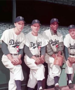 Brooklyn Dodgers Baseball Players Diamond Painting Art