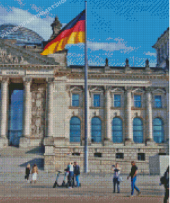 Bundestag Germany Flag Diamond Painting Art