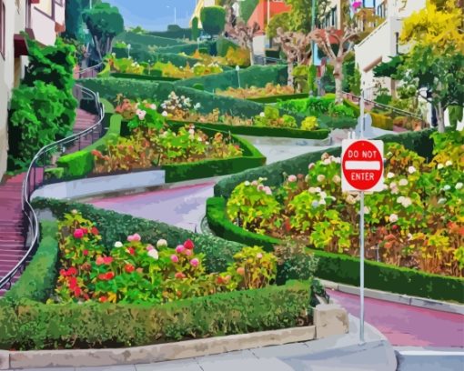 California Lombard Street Diamond Painting Art