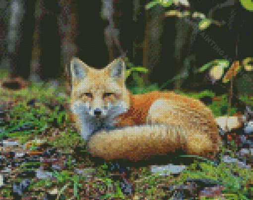 Cool Red Fox Diamond Painting Art