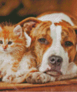 Cute Dog And Cat Diamond Painting Art
