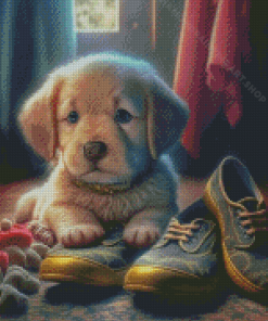 Cute Puppy Diamond Painting Art
