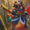 Fat Panda Warrior Diamond Painting Art
