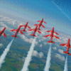 Flying Red Arrows Planes Diamond Painting Art