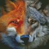 Fox Wolf Diamond Painting Art