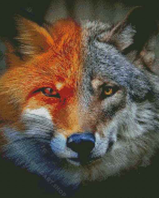 Fox Wolf Diamond Painting Art