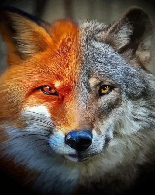 Fox Wolf Diamond Painting Art