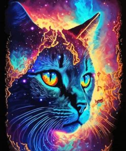 Galaxy Cat Diamond Painting Art