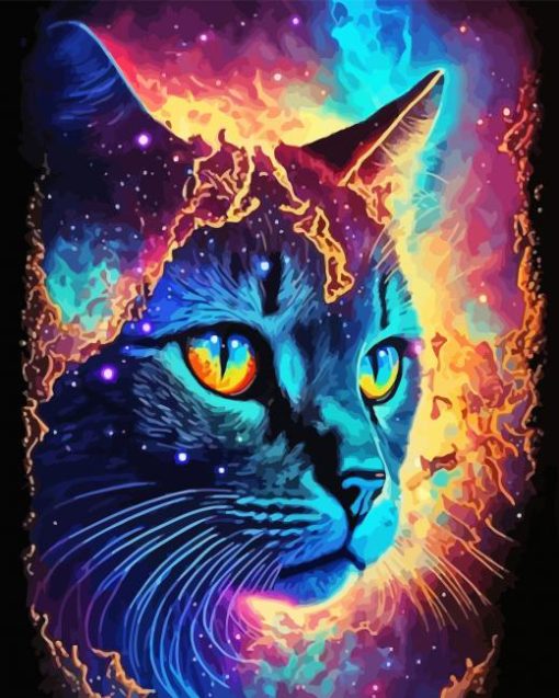 Galaxy Cat Diamond Painting Art