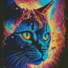 Galaxy Cat Diamond Painting Art