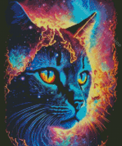 Galaxy Cat Diamond Painting Art