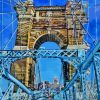Roebling Bridge Cincinnati Diamond Painting Art