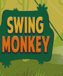 Swinging Monkey Game Diamond Painting Art