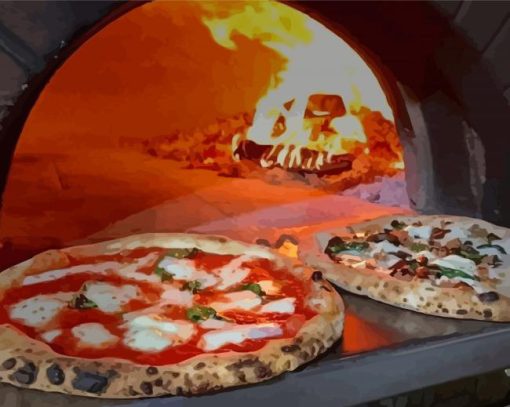 Wood Fired Pizza Diamond Painting Art