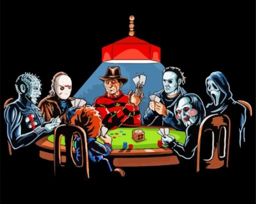 Aesthetic Slasher Poker Diamond Painting Art