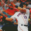 Astros Michael Brantley Left Fielder Diamond Painting Art