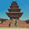 Bhaktapur Nyatapola Temple Diamond Painting Art