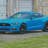 Blue 2017 Ford Mustang Diamond Painting Art