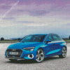 Blue Audi A3 Diamond Painting Art