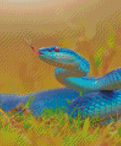 Blue Snake Animal Diamond Painting Art