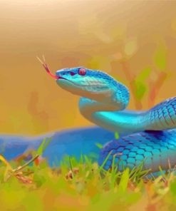 Blue Snake Animal Diamond Painting Art