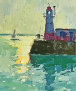 Bowen Clare Newlyn Lighthouse Diamond Painting Art
