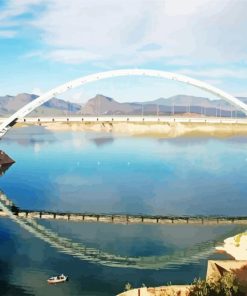 Bridge In The Lake Diamond Painting Art