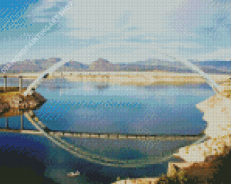 Bridge In The Lake Diamond Painting Art