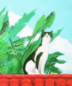 Cat On The Roof Art Diamond Painting Art